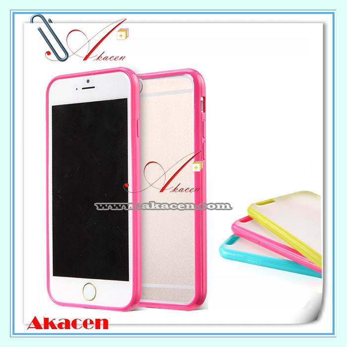 Matte PC + Gel TPU Edges Phone Cover Mobile Case for iPhone 6