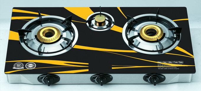 Triple Gas Burner Stove Cooktop and Tempered Glass (GS-03G10)