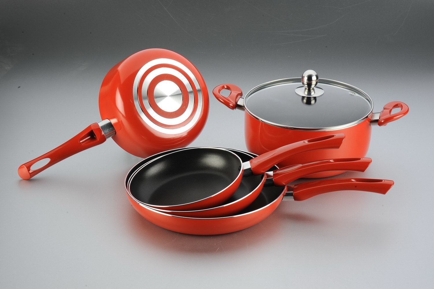 7PCS Pressed Aluminum Non-Stick Cookware Set