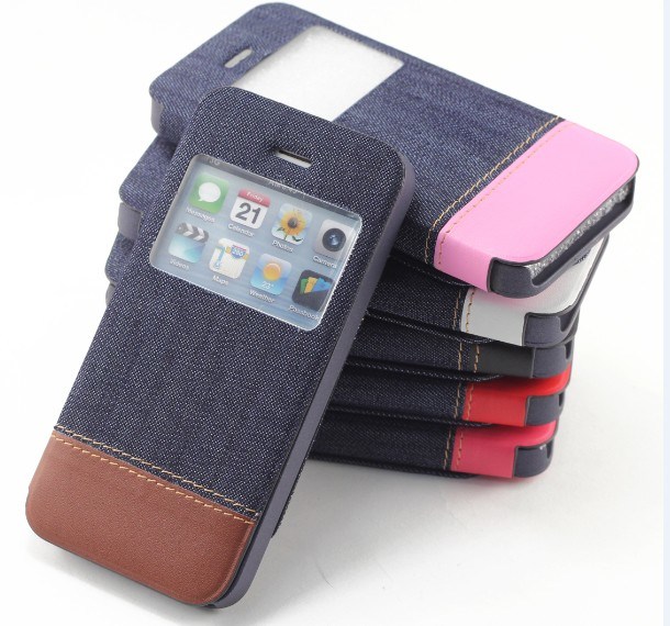 Denim Flip Mobile Phone Case for iPhone