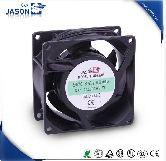 80X80X38mm Axial Compact Fan 220V for Exhaust (FJ8032AB)