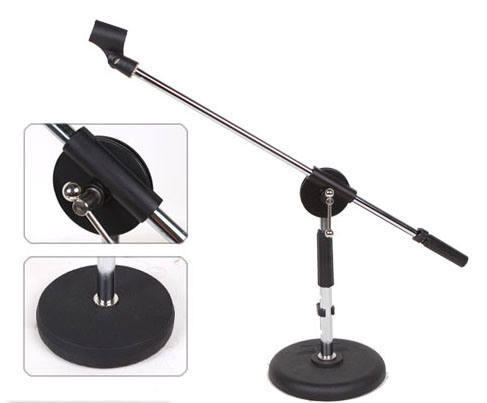 Black Microphone Stand T001W for Professional Performance