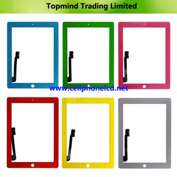 Colorful Digitizer Touch Screen with Frame for iPad 3