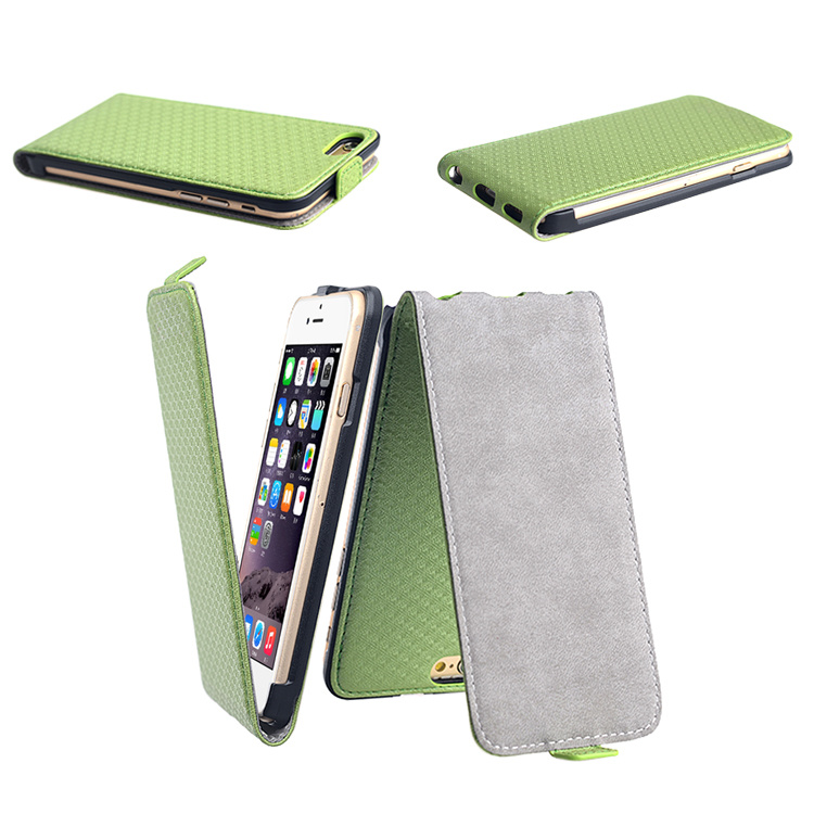 Factory Price Stitching Flip PU Leather Cell Phone Cover