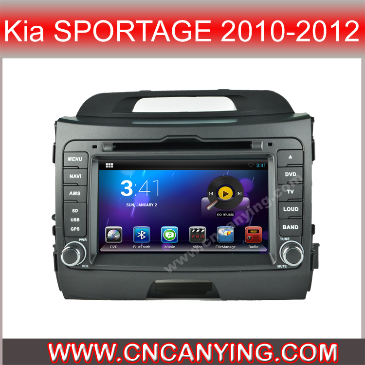 Car DVD Player for Pure Android 4.4 Car DVD Player with A9 CPU Capacitive Touch Screen GPS Bluetooth for KIA Sportage 2010-2012 (AD-8902)