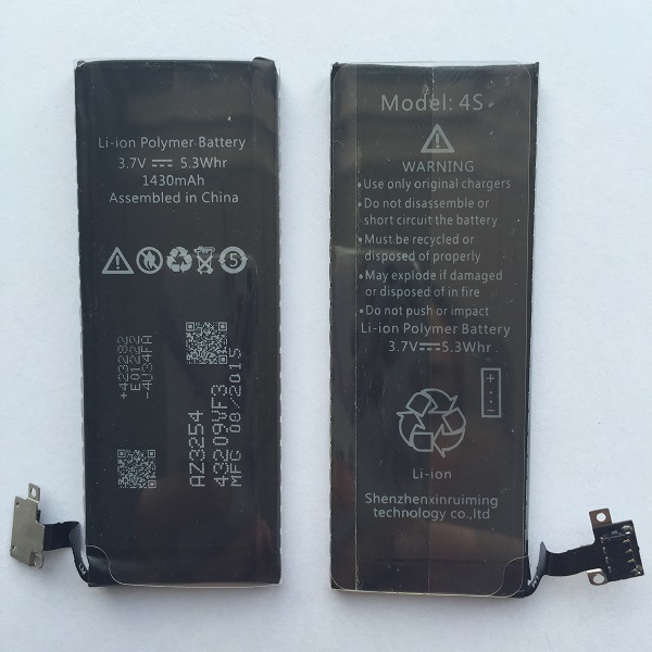 Battery Manufacturer Mobile Phone 1500mAh Li-ion Battery for iPhone 4S