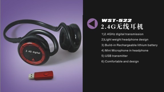 2.4GHz Wirless Headset (WST-522)