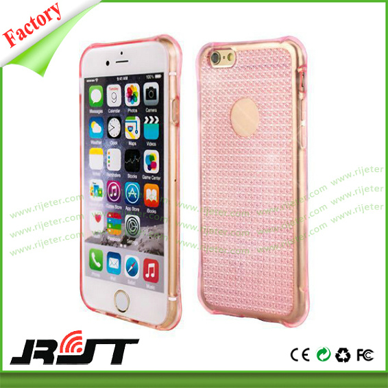 Glittering Design Flexible TPU Mobile Phone Case for iPhone 6/6s Plus (RJT-0239)