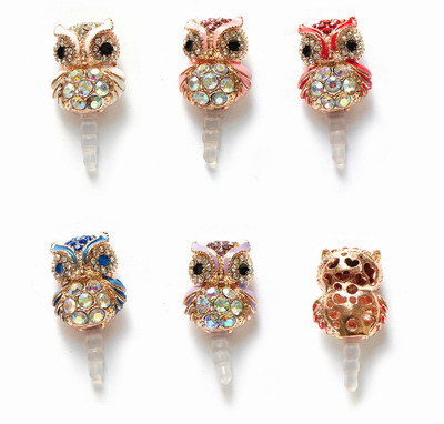 Flashing Rhinestone Cute Animal Headphone Cap (PL495)