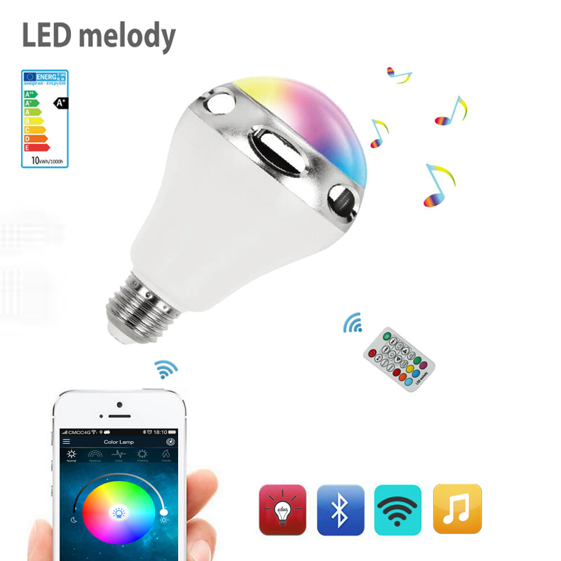 E27 Base Type and LED Light Source Bluetooth LED Bulb Speaker E27