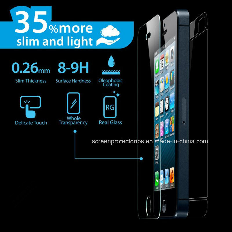 Promotion Full Body Tempered Screen Protector for iPhone 5 5s 5c 2014 Hottest 2.5D