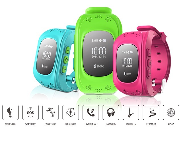 Q50 GSM/GPS/GPRS Tarcker Mini Kids GPS Track Watch