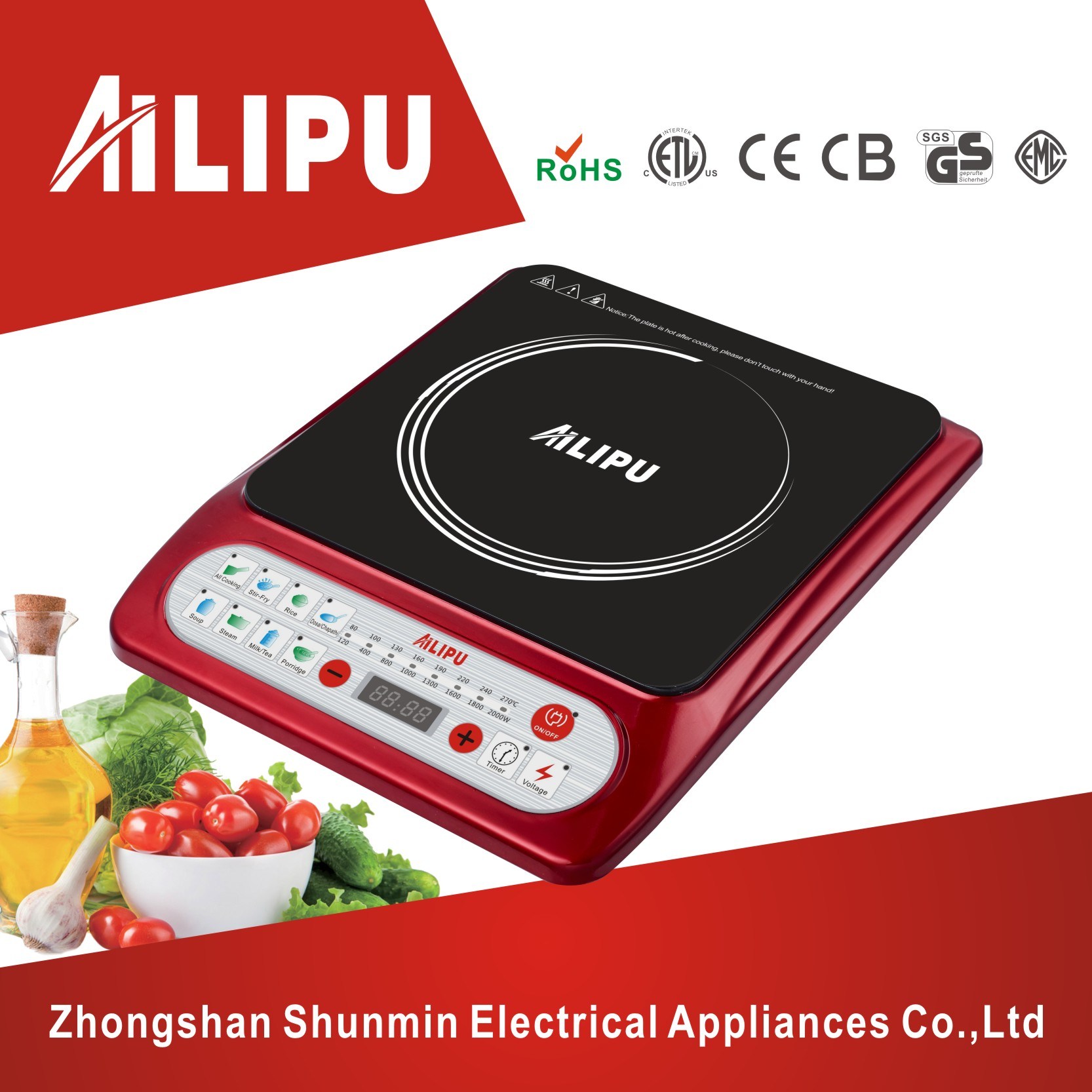 Single Burner ETL Approved 120V Induction Cooker for USA Market