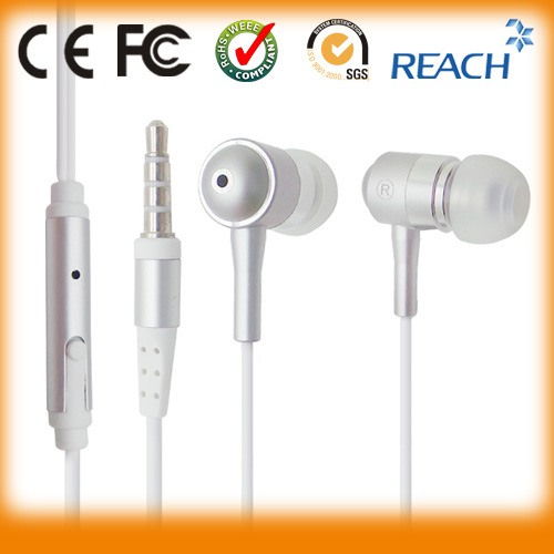 Fashion Metal Earbud Luxury Earphone with Mic