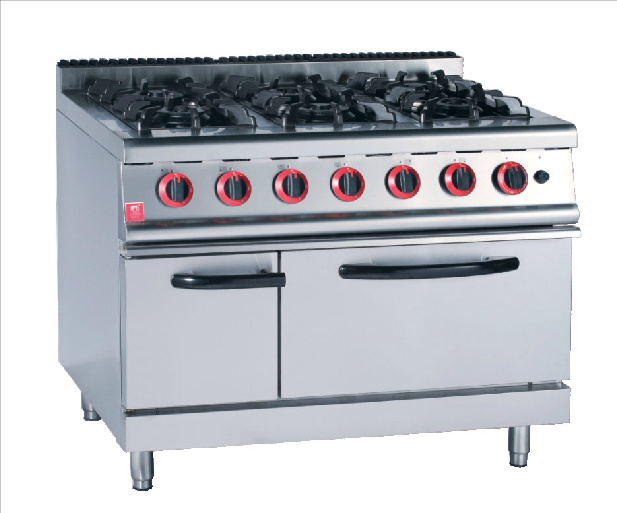 Gas Range 6 Burners with Oven