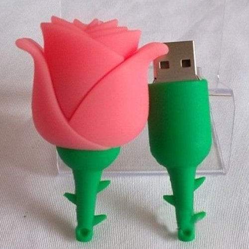 Promotional Cartoon Rose USB Flash Drive