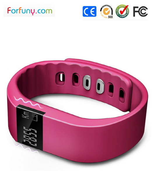 2015 Fashion Colorful Waterproof Smart Bracelet with OLED64*32 Display Screen/ Soft TPU Bluetooth Smart Bracelet