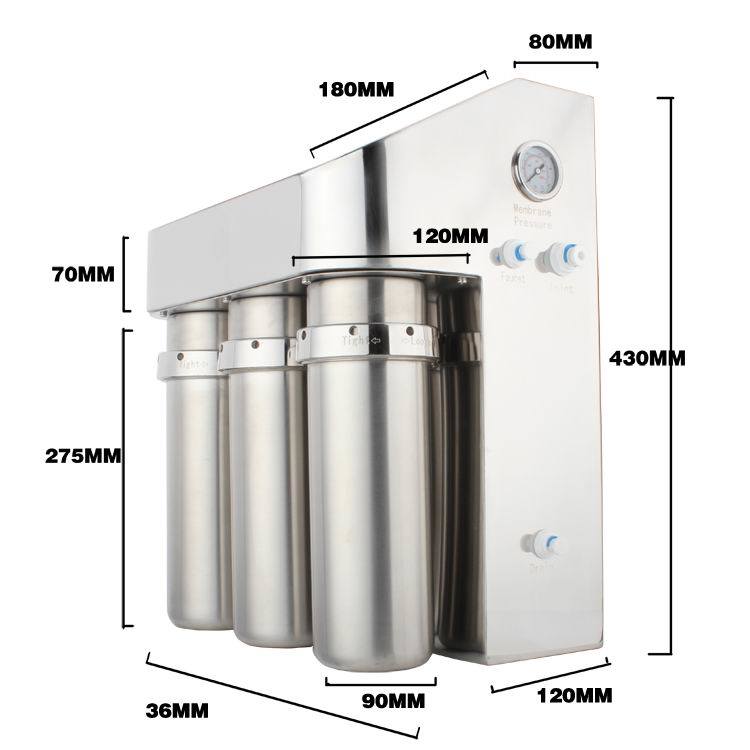 Water Purifier RO Membrane Stainless Steel Housing