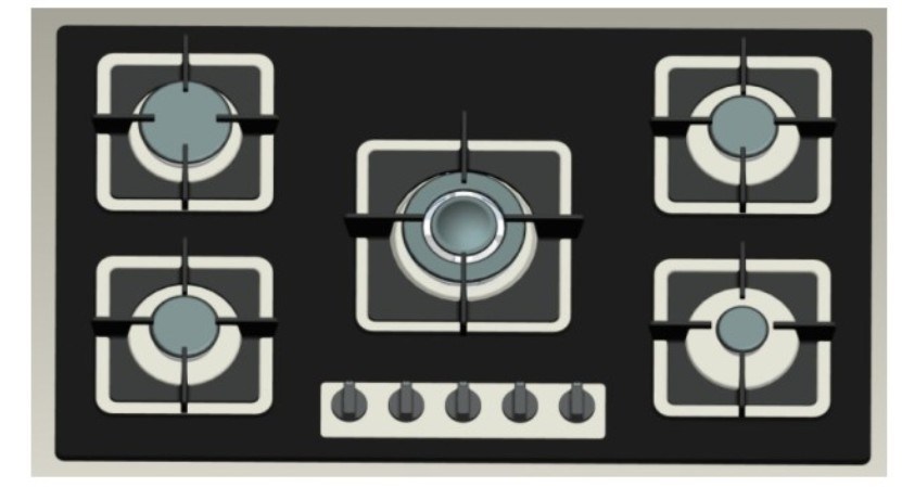 014 Hot Selling Black Stainless Steel Gas Stove