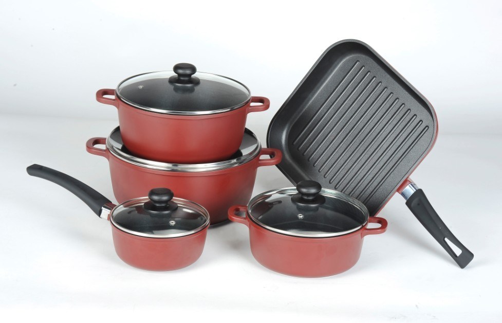 9PCS Aluminum Non-Stick Cookware Set