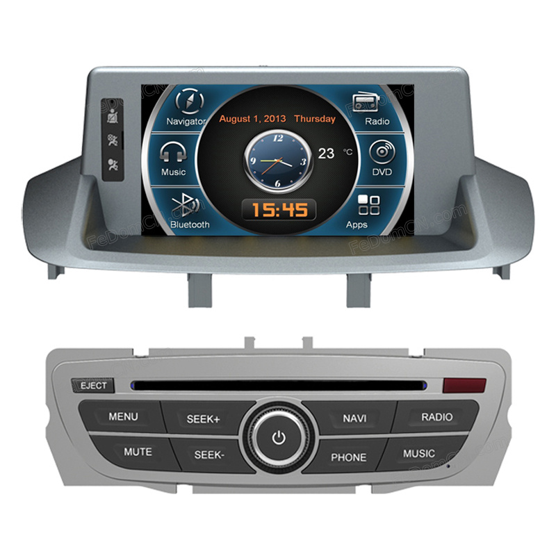 7 Inch Car Audio Stereo System Accessories, Automotive DVD for Renault Fluencewith GPS & Bluetooth & Radio & Navigator & iPod & TV & USB