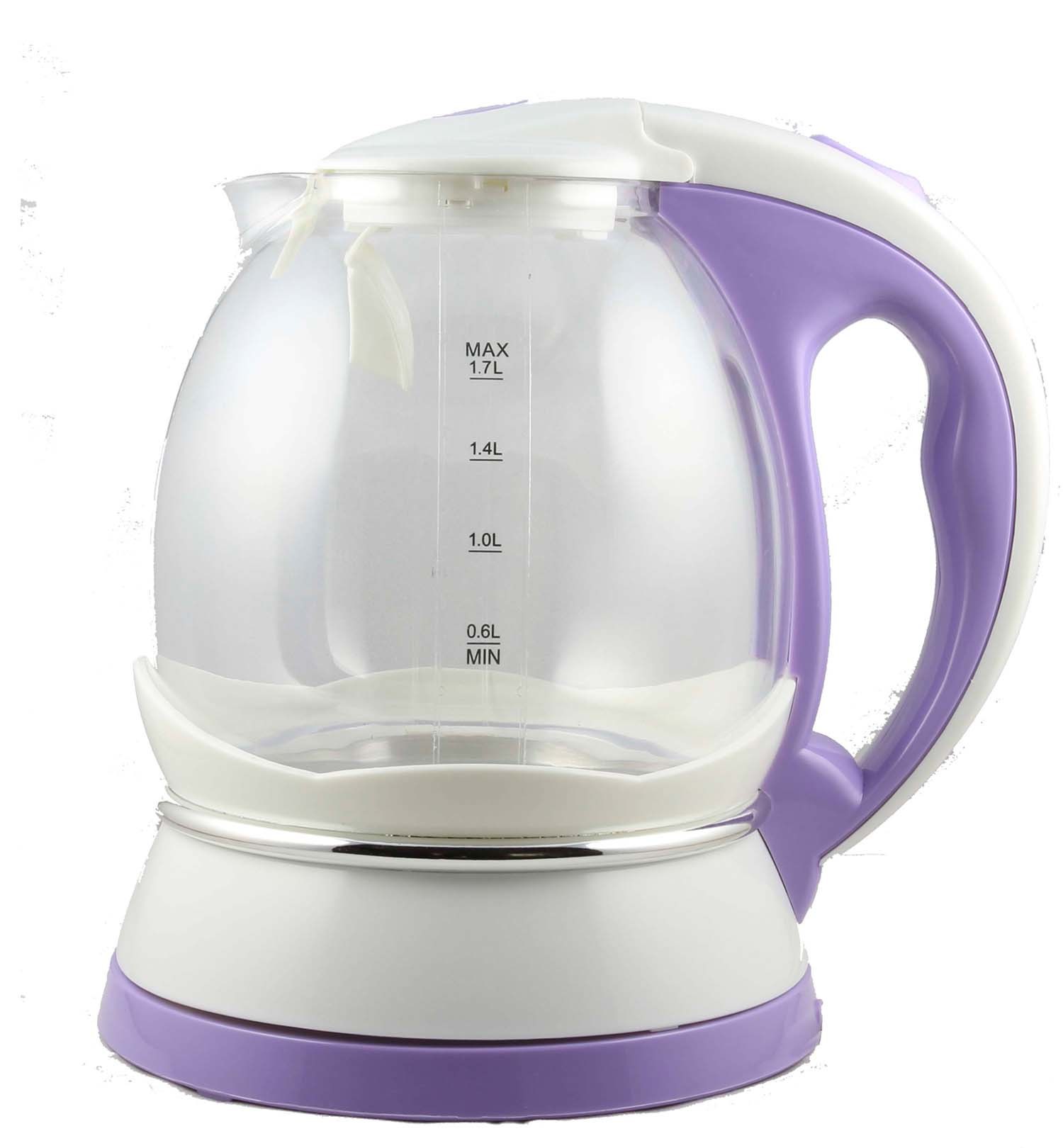 1.7L 360 Degree Rotional Base Cordless PVC Plastic Kettle