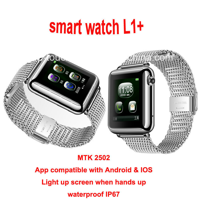 Nano Waterproof Bluetooth Smart Watch with Stainless Steel Watchband (L1+)