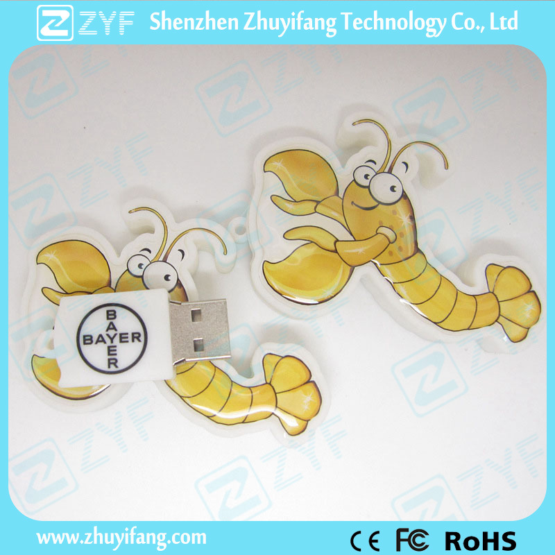 Custom Company Logo USB Flash Drive with Epoxy Logo (ZYF5010)