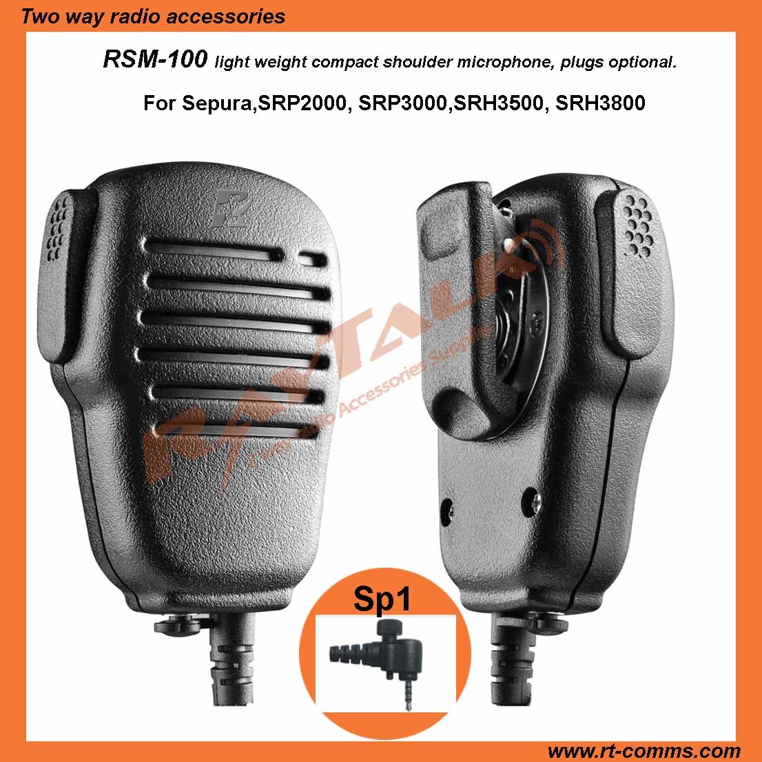 Handheld Speaker Microphone for Motorola /Kenwood Icom Vertex Portable Radio Speaker Microphone for Two Way Radios