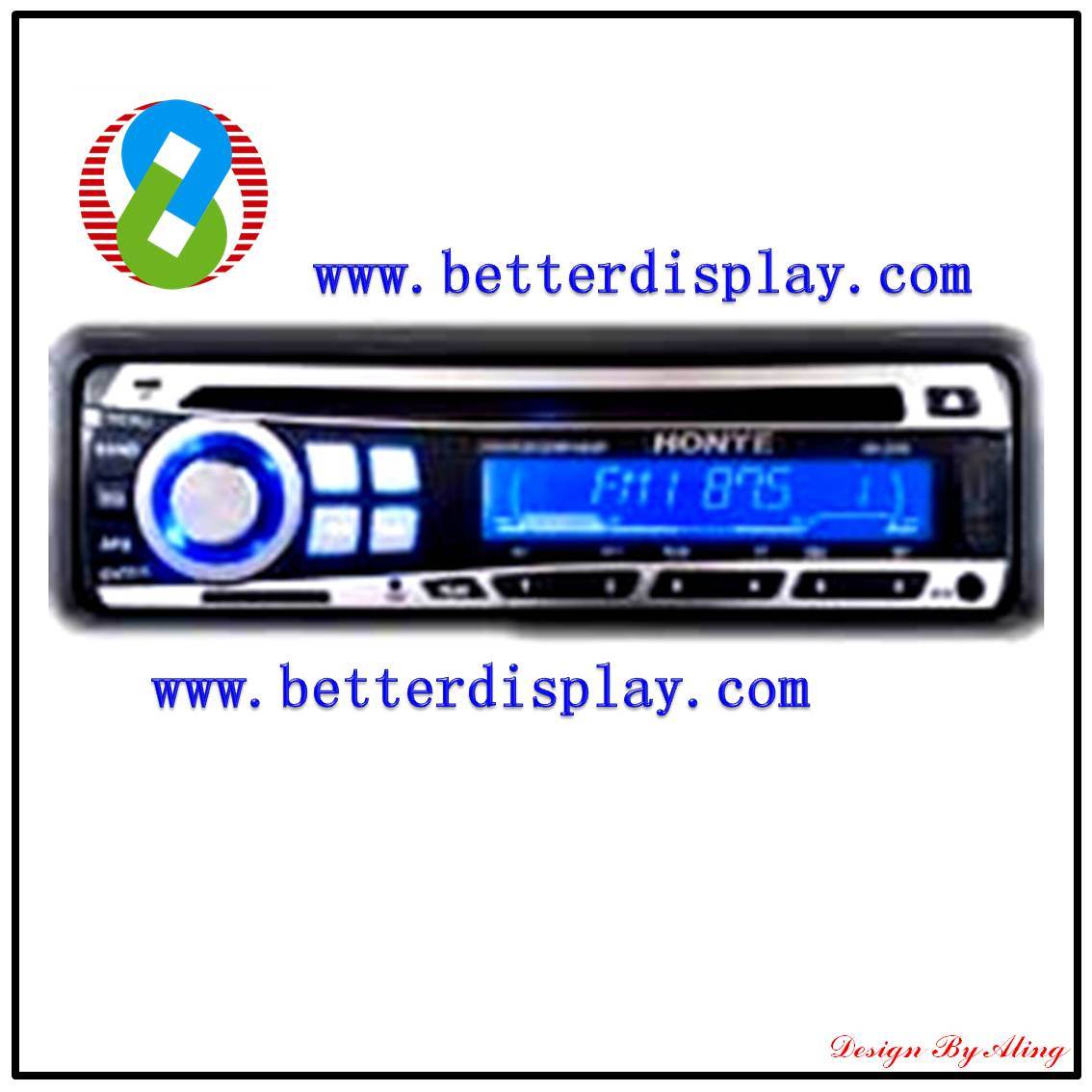 Better Stn Blue Customized Car Video LCD Display