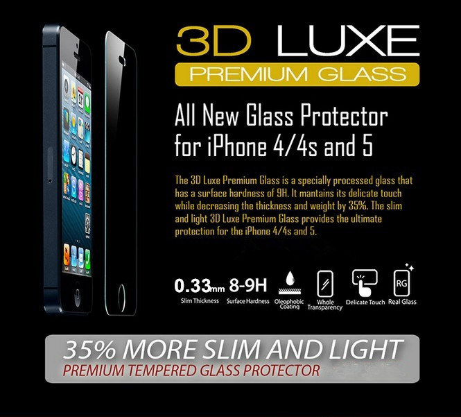 Explosion-Proof Tempered Glass Screen Protector for Apple iPhone 5/5s/5c