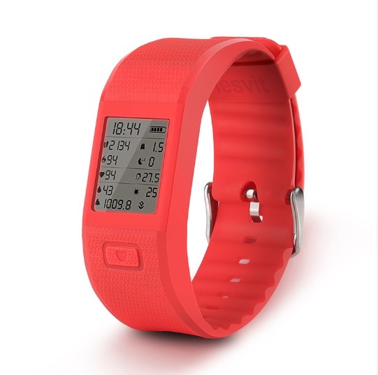 Hesvit S3 Bt4.0 Smartband Tracker, Automatic Activity Fitness Tracker - Red