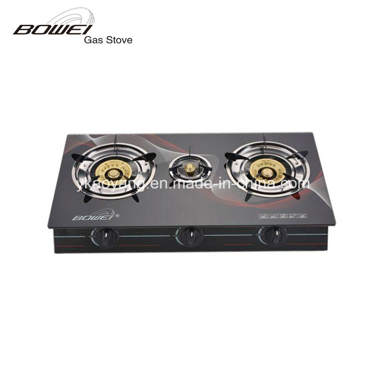 Glass Design China Made Double Burner Gas Stove