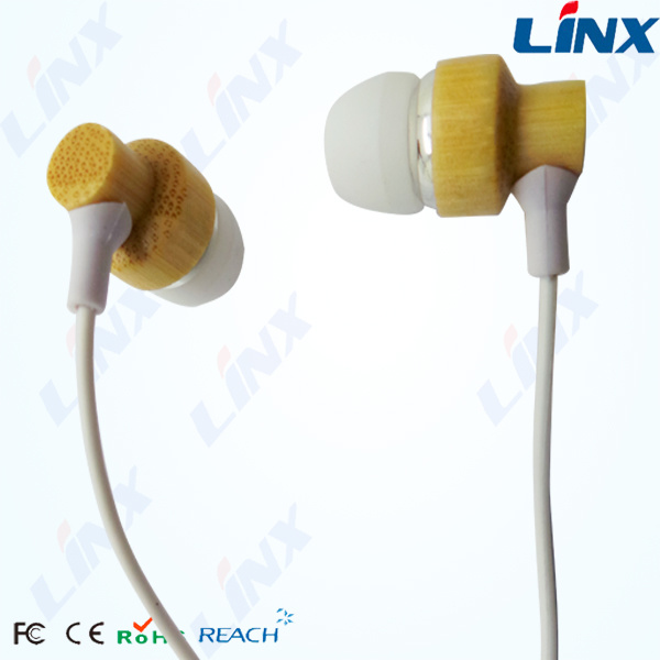 Stereo Wood Earphones with Mic