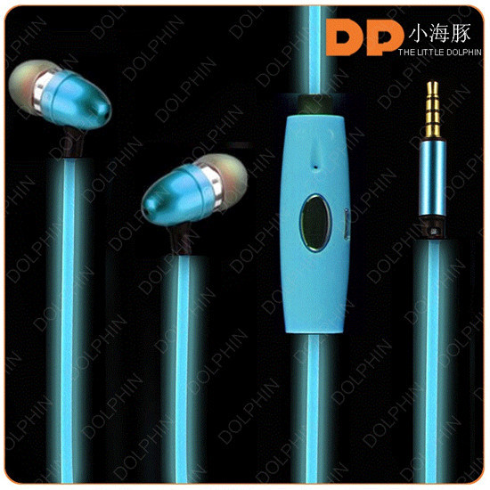 Earphone Packaging Stereo Bass Earphone EL Glowing Earphone Glowing Headphone LED Earphone