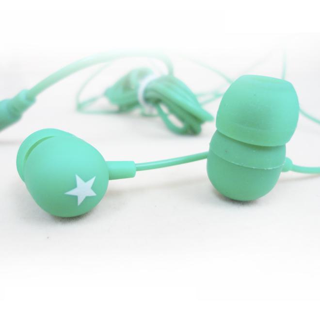 Green Fashion Cheap Popular Star Earphone