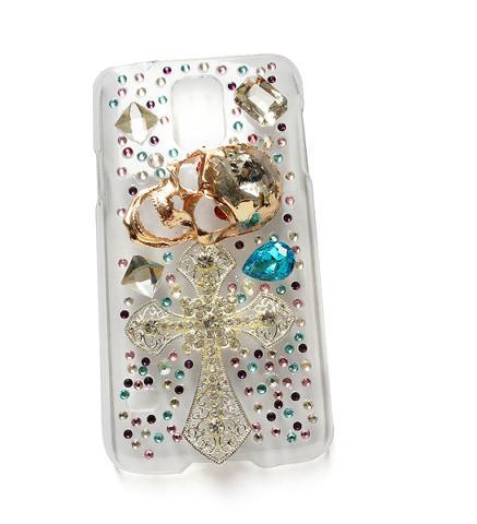 Crystal Skeleton Cross Mobile Phone Case