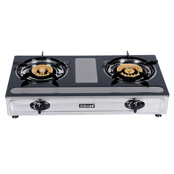 2 Burner Color Coated Stainless Steel 710mm Gas Burner