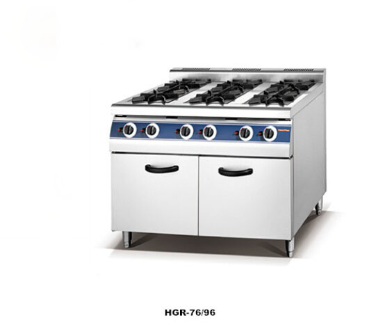 China 6-Burner Gas Range with Cabinet (HGR-96G)