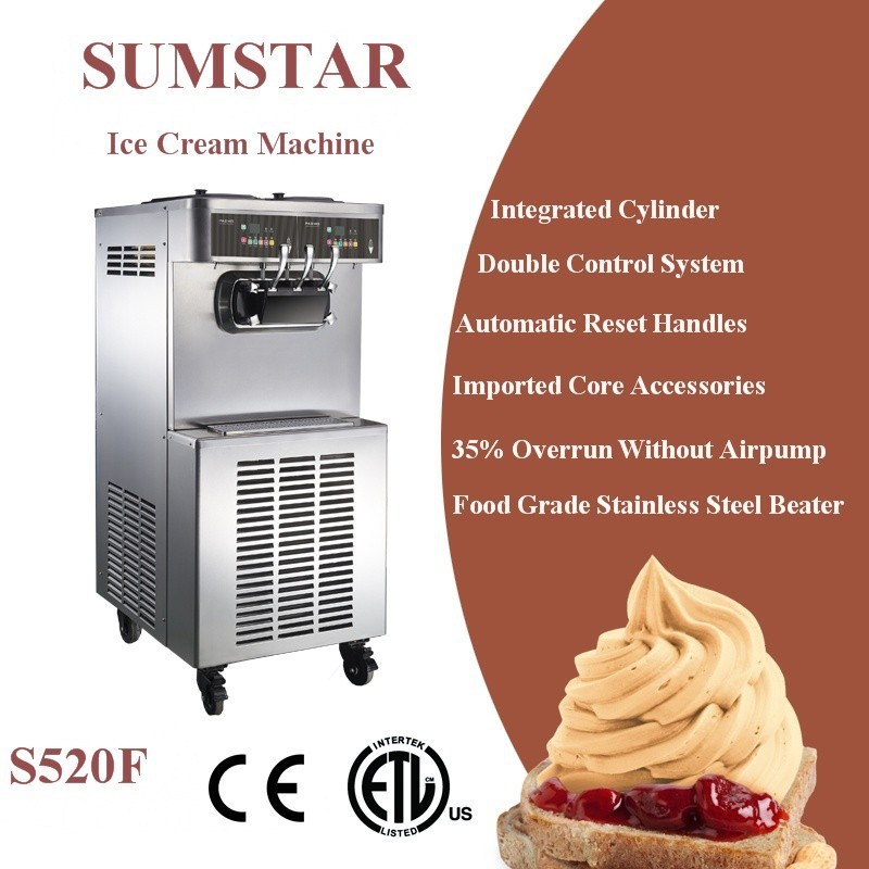 Pasmo S520 Soft Ice Cream Making Machinery/ Big Capacity Ice Cream Machine Maker