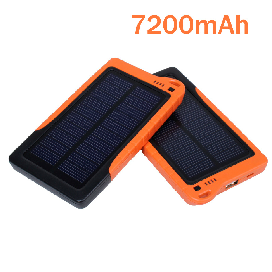 7200mAh Solar Power Bank / Emergency Charger for Mobile Phone