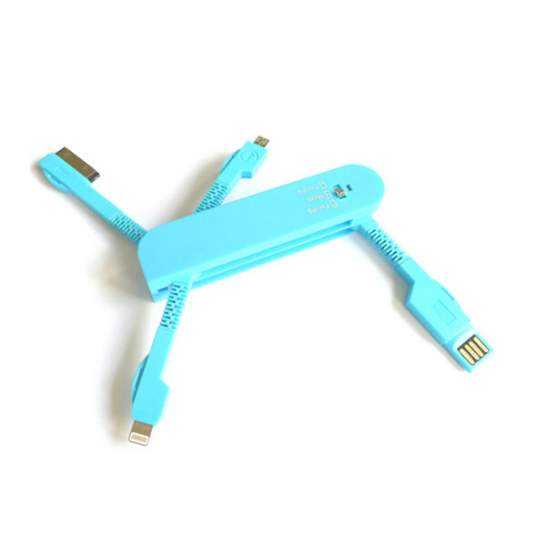 Three in One Swiss Army Knife Micro USB Cable for Smartphones