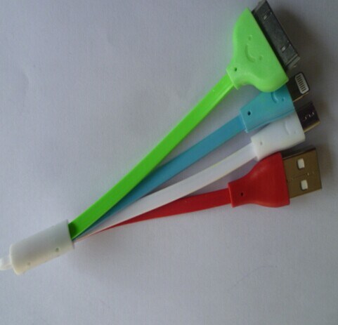 USB Luminescence Cable USB Cable 3 in 1 LED Cable for iPhone 4 +iPhone 5+Micro (KW05989)