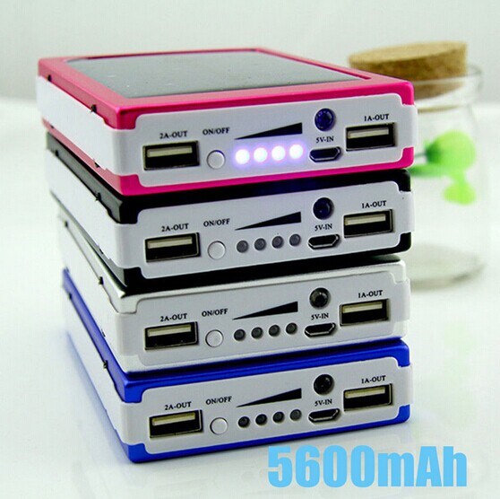 10000mAh Dual USB Solar Power Bank for iPhone 6 Plus