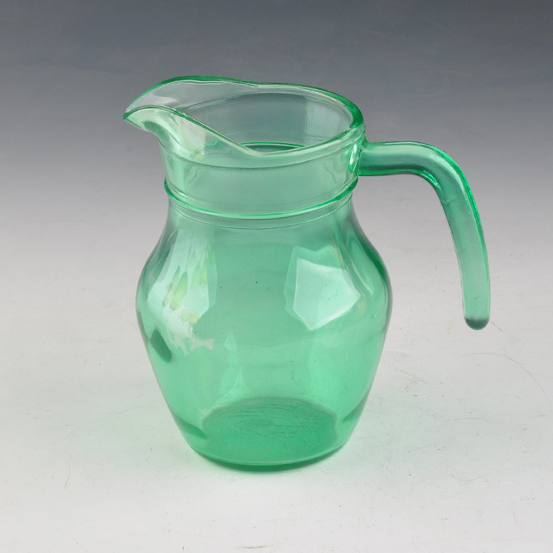 Green Color Spraying Glass Pitcher