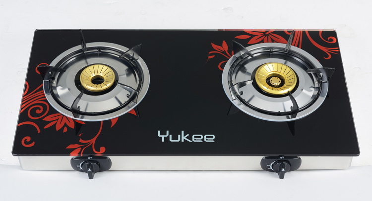 2 Burners Tempered Glass Gas Stove (YD-2GT03)