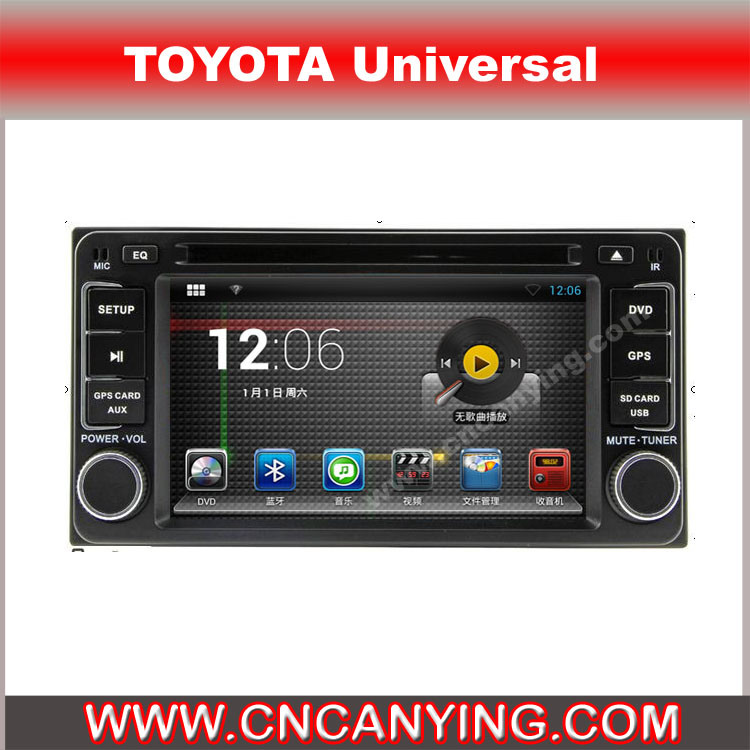 Car DVD Player for Pure Android 4.4 Car DVD Player with A9 CPU Capacitive Touch Screen GPS Bluetooth for Toyota Universal (AD-7618)