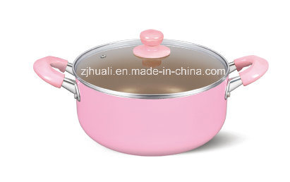 24cm Pink Aluminum Non-Stick Casserole (12-30cm)