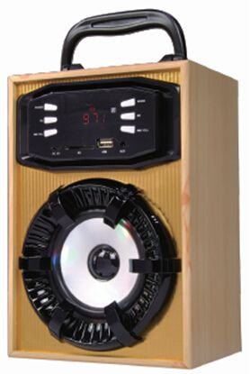 Wood Cards Speaker, MP3 Music Player with USB FM SD