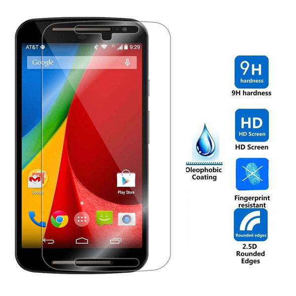 9h 2.5D 0.33mm Rounded Edge Tempered Glass Screen Protector for Moto G2